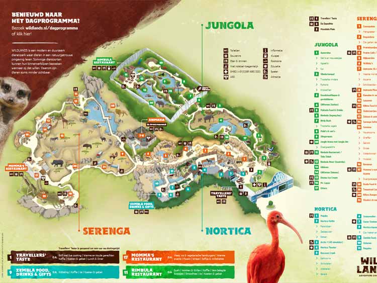 Wildlands Adventure Zoo: Plattegrond